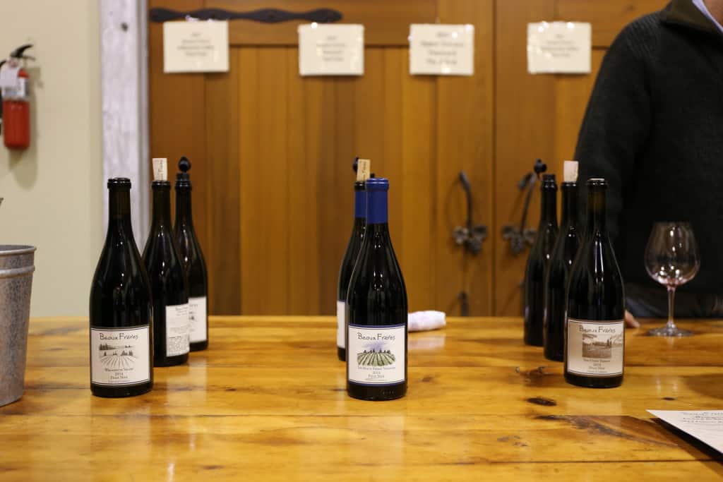 2014 futures of Beaux Frères Willamette Valley, Beaux Frères Vineyard, and Upper Terrace wines. Already memorable, they will certainly improve with another 1 to 4 years in bottle.